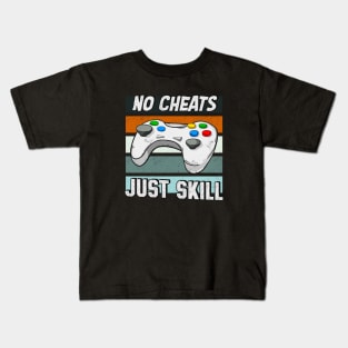 Controller Gaming Gamer Skill No Cheats Kids T-Shirt